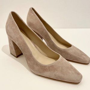 Marc Fisher Beige Suede Heels
